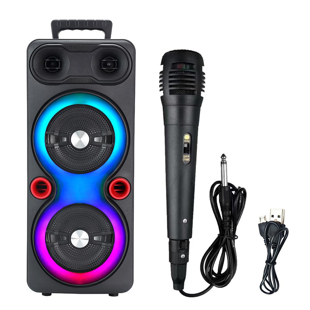 Двойные сабвуферные колонки BT5.0 6,5 дюймовая стерео сабвуферная колонка с микрофоном FM-радио LED AUX Караоке-машина RGB Party Sound Box
Двойные сабвуферные колонки BT5.0 6,5 дюймовая стерео сабвуферная колонка с микрофоном FM-радио LED AUX Караоке-машина RGB Party Sound Box