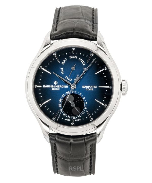 Чоловічий годинник Baume & Mercier Clifton зі шкіряним ремінцем, фазою Місяця, синім циферблатом, автоматичний M0A10593
Чоловічий годинник Baume & Mercier Clifton зі шкіряним ремінцем, фазою Місяця, синім циферблатом, автоматичний M0A10593