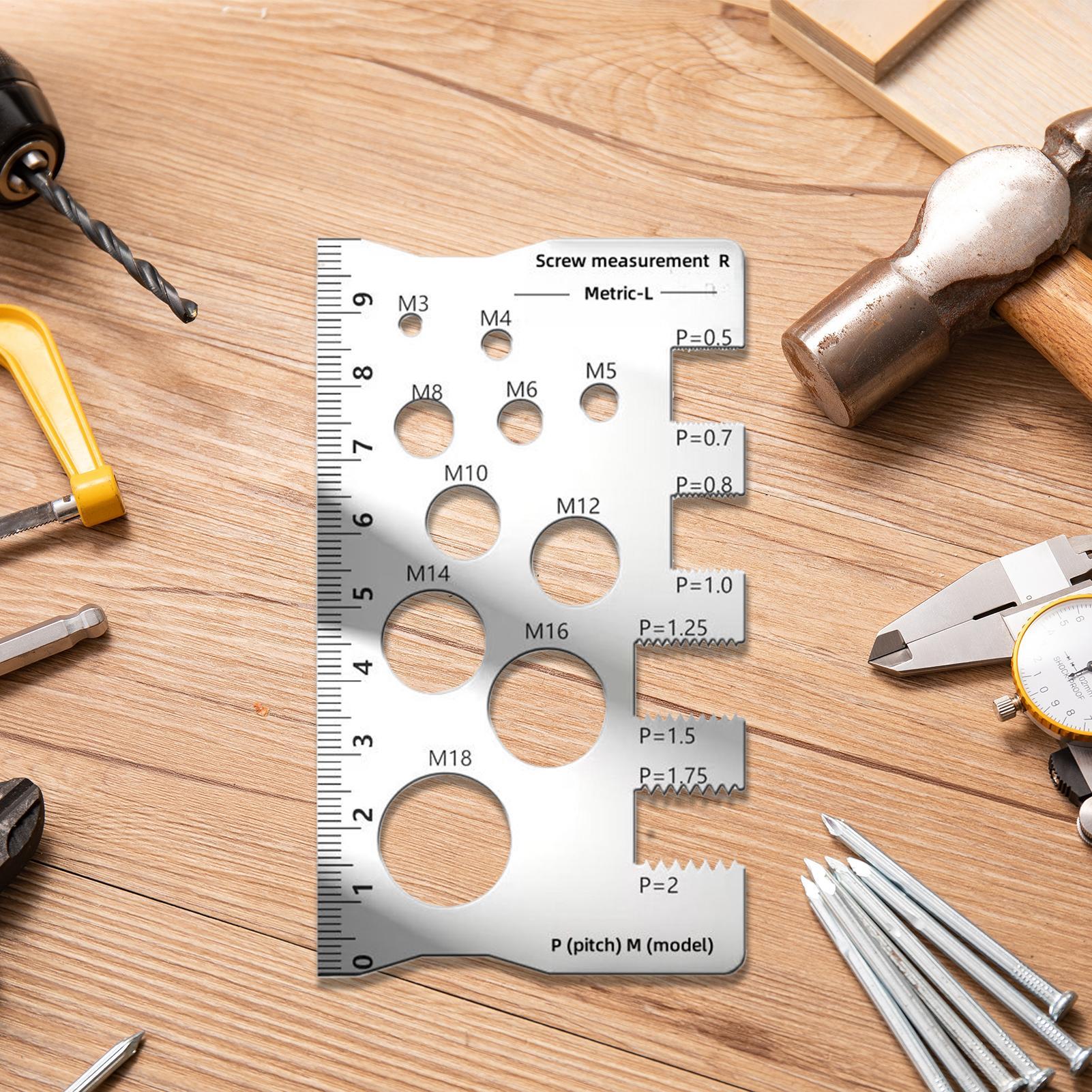 Stainless Steel Screw Measurement Ruler Thread Checker Screw Measurement Guage Combination Measurement Diameter Pitch Calipers China Mainland
Stainless Steel Screw Measurement Ruler Thread Checker Screw Measurement Guage Combination Measurement Diameter Pitch Calipers China Mainland