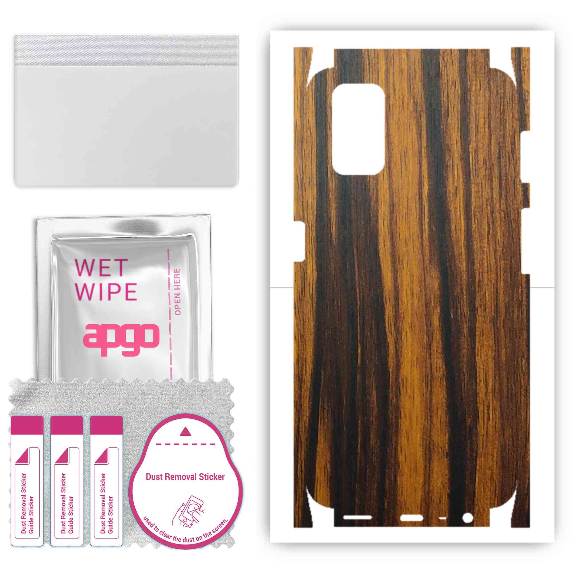 Apgo Protective Skin Sticker for the back+sides compatible with Oppo A52, Full Wrap Film, Foil, Vinyl - Pattern Tigerwood
Apgo Protective Skin Sticker for the back+sides compatible with Oppo A52, Full Wrap Film, Foil, Vinyl - Pattern Tigerwood