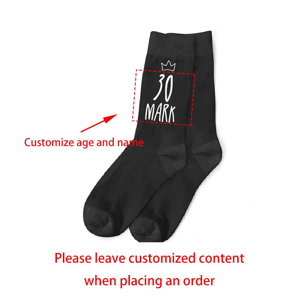 Personalised Birthday Socks with Name Age 30th 40th 50th 60th 70th Birthday Favors Men Sister Friend Mom Present Photo Prop Gift One size
Personalised Birthday Socks with Name Age 30th 40th 50th 60th 70th Birthday Favors Men Sister Friend Mom Present Photo Prop Gift One size