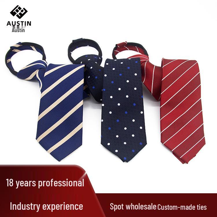 Jacquard Striped Zipper Polyester Silk Tie for Men - Professional & Stylish Banquet Accessory
Jacquard Striped Zipper Polyester Silk Tie for Men - Professional & Stylish Banquet Accessory