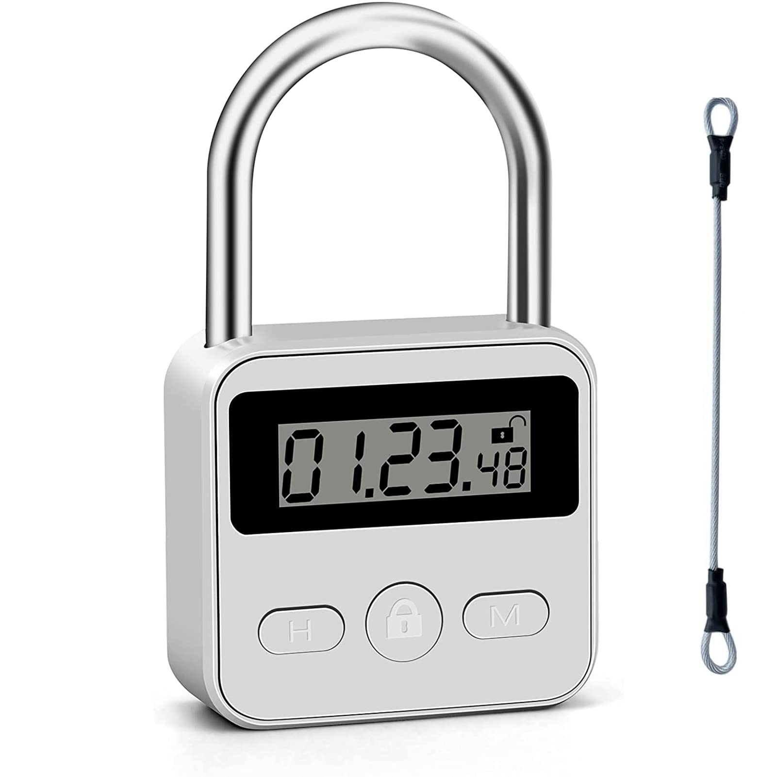 Metal Lock Timer Padlock Timer Padlock Smartphone Time Lock Pouch Smartphone Addiction Prevention (Silver) Japanese Instruction Manual Included
Metal Lock Timer Padlock Timer Padlock Smartphone Time Lock Pouch Smartphone Addiction Prevention (Silver) Japanese Instruction Manual Included