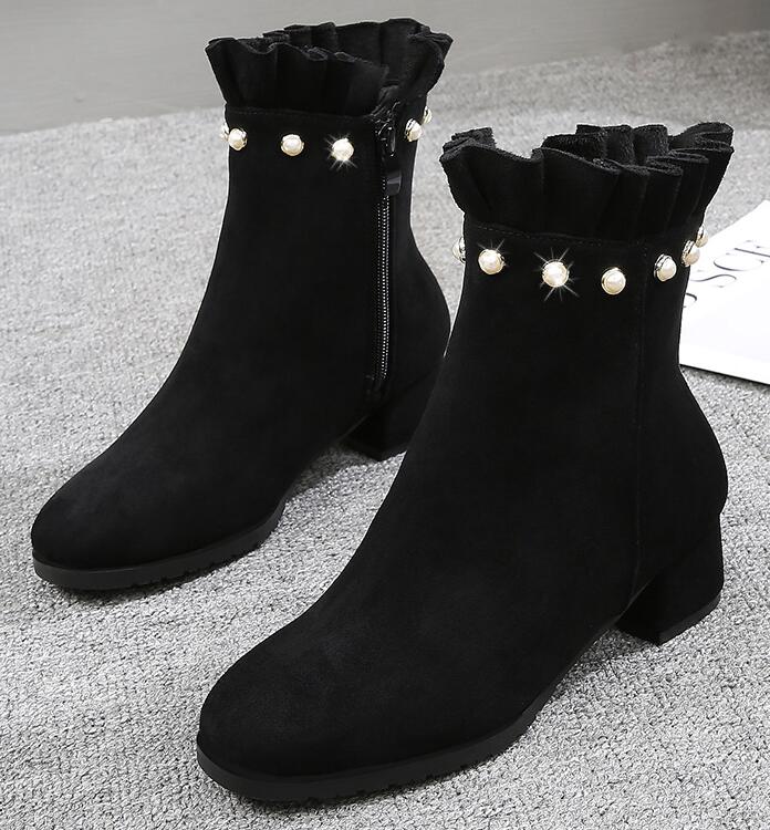 Мода 41 42 43 Большой размер женские зимние ботильоны замшевая кожа оборки короткие зимние сапоги девочки жемчуг украшают до середины икры плюшевые боты обувь 4.5 чёрный
Мода 41 42 43 Большой размер женские зимние ботильоны замшевая кожа оборки короткие зимние сапоги девочки жемчуг украшают до середины икры плюшевые боты обувь 4.5 чёрный