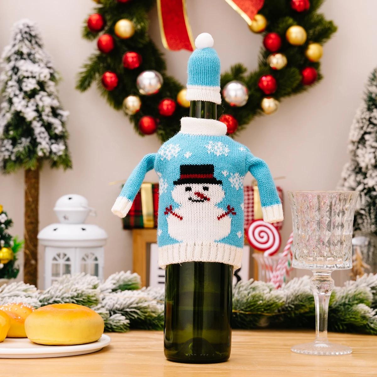 Christmas Knitted Wine Bottle Cover Creative Cartoon Sweater Snowman Red Wine Cover Holiday Gift
Christmas Knitted Wine Bottle Cover Creative Cartoon Sweater Snowman Red Wine Cover Holiday Gift