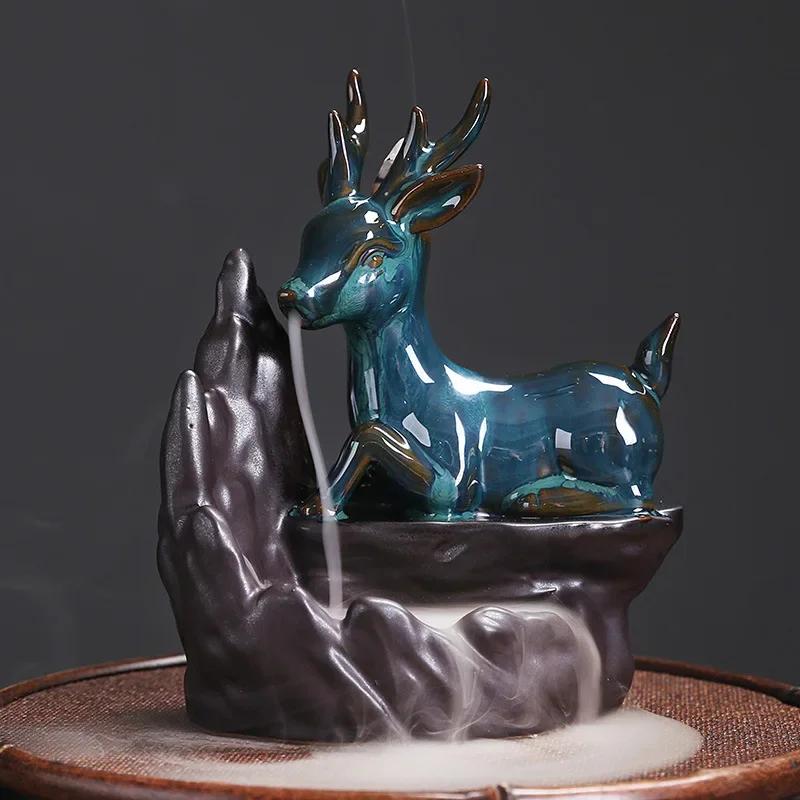 Cute Deer Ceramic Ornament Handmade Waterfall Backflow Incense Burner Censer Home Office Tea House Decorate Christmas Decoration
Cute Deer Ceramic Ornament Handmade Waterfall Backflow Incense Burner Censer Home Office Tea House Decorate Christmas Decoration