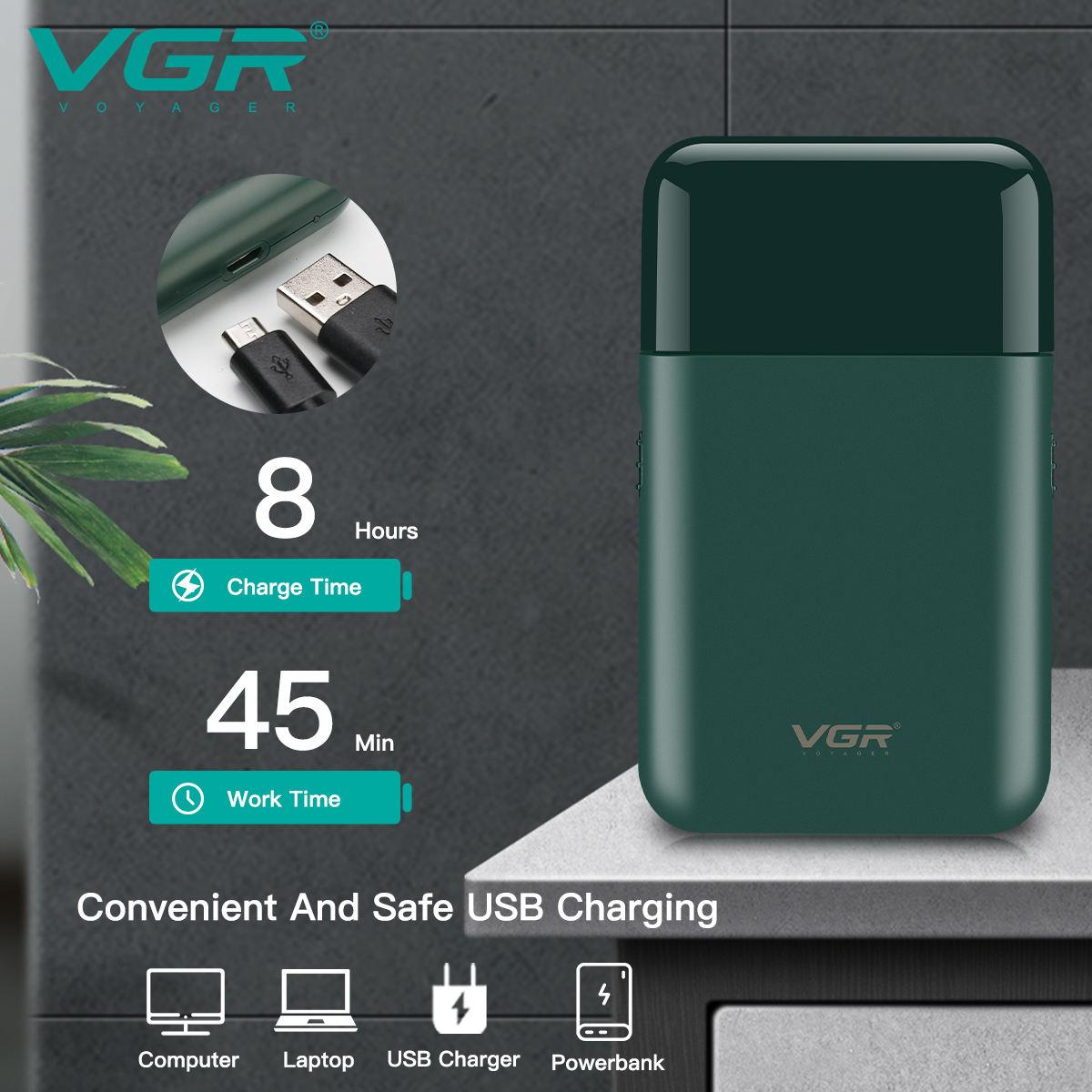 VGR Portable USB Rechargeable Mini Men s Shaver Electric Hair Clipper Reciprocating Blade Deep Cleaning Shaver Home Razor Long-lasting V-390 зелений
VGR Portable USB Rechargeable Mini Men s Shaver Electric Hair Clipper Reciprocating Blade Deep Cleaning Shaver Home Razor Long-lasting V-390 зелений