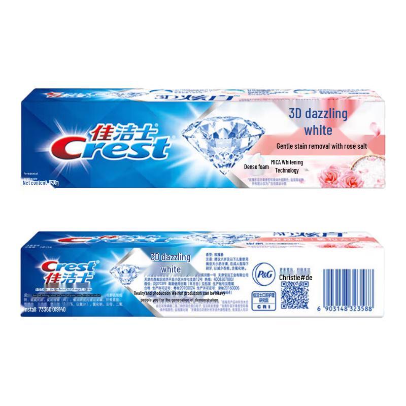 Crest 3D White Rose Salt Toothpaste
Crest 3D White Rose Salt Toothpaste