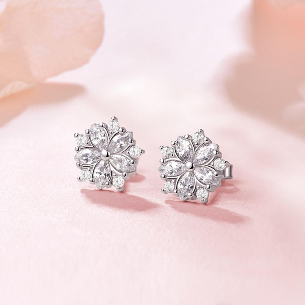 Cute Pink Sakura Earrings with Diamonds Minimalist Floral Studs for Female Students
Cute Pink Sakura Earrings with Diamonds Minimalist Floral Studs for Female Students