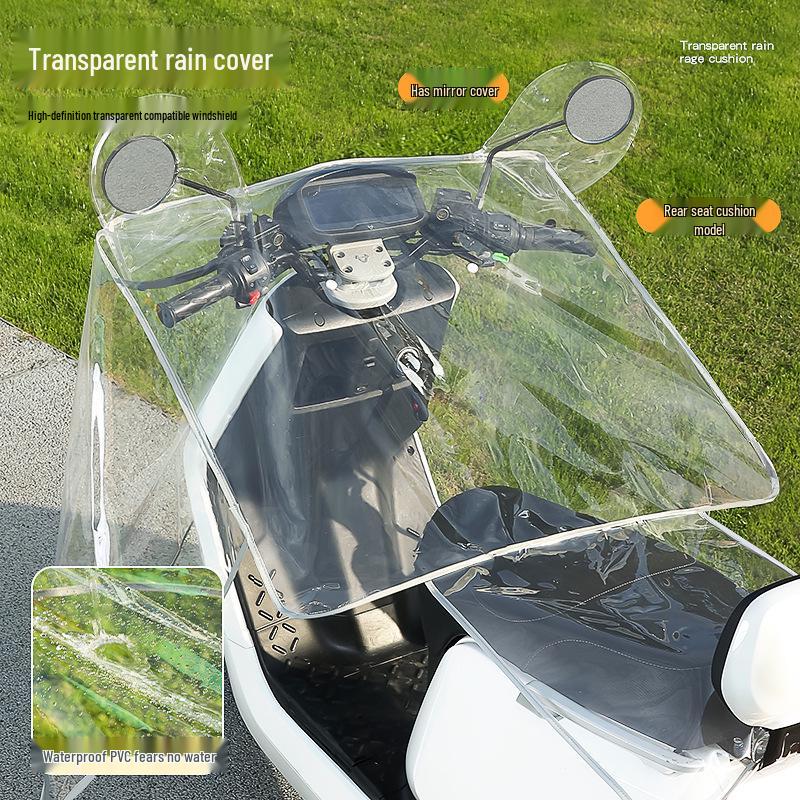 Universal Transparent Windproof Rain Cover for Electric Vehicles Full Cover Windshield + Mirror + Seat Cushion білий
Universal Transparent Windproof Rain Cover for Electric Vehicles Full Cover Windshield + Mirror + Seat Cushion білий