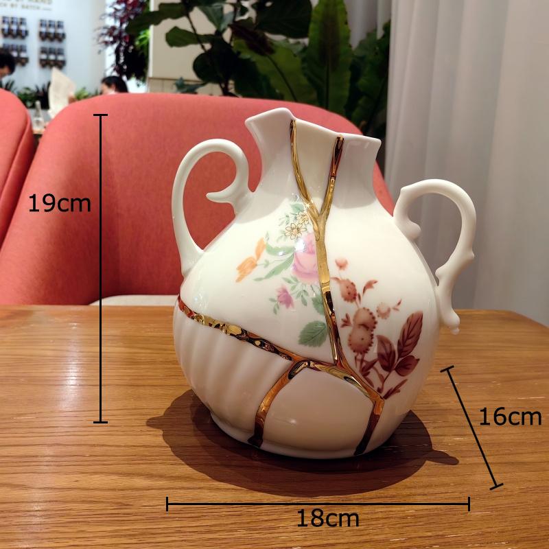 Gold Plated Crack Texture Ceramic Vase Table Decoration Artificial Flower Decorative Flowers Arrangement Room Aesthetic Decor
Gold Plated Crack Texture Ceramic Vase Table Decoration Artificial Flower Decorative Flowers Arrangement Room Aesthetic Decor