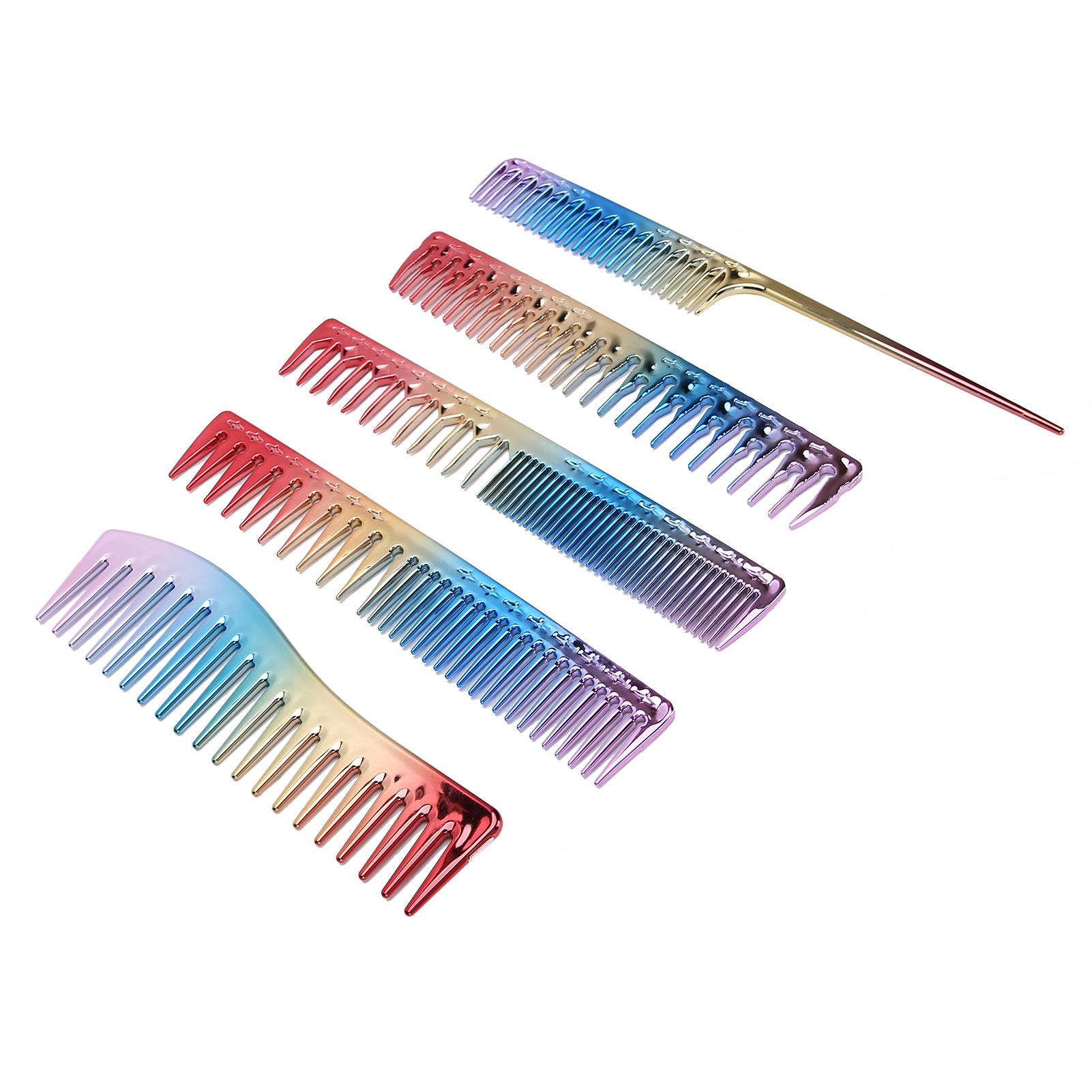 5pcs Space Aluminum Colorful Gradient Haircut Comb Salon Hairdressing Comb Styling Tool
5pcs Space Aluminum Colorful Gradient Haircut Comb Salon Hairdressing Comb Styling Tool