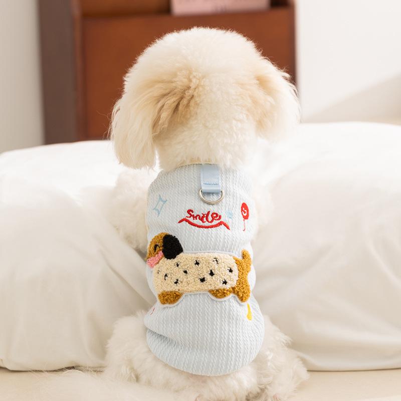 Dog clothes Spring and summer new cute dachshund dog vest with traction buckle Teddy Bigbear small dog pet clothes XXL (recommended weight 15-10kg)
Dog clothes Spring and summer new cute dachshund dog vest with traction buckle Teddy Bigbear small dog pet clothes XXL (recommended weight 15-10kg)