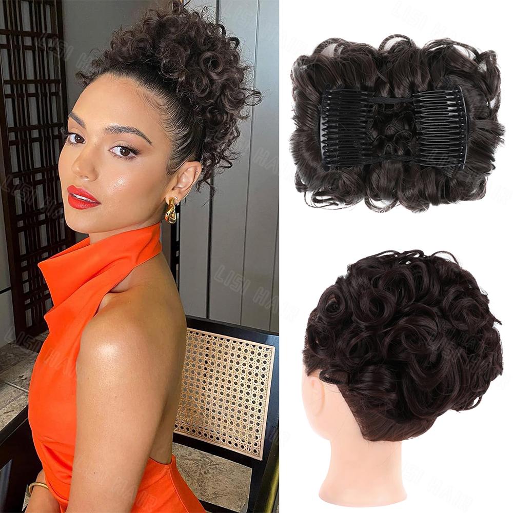 Синтетические расчески LISI HAIR, грязные вьющиеся волосы, булочка, резинка для волос, зажим для наращивания хвоста, булочка, парик для женщин, одежда для косплея
Синтетические расчески LISI HAIR, грязные вьющиеся волосы, булочка, резинка для волос, зажим для наращивания хвоста, булочка, парик для женщин, одежда для косплея