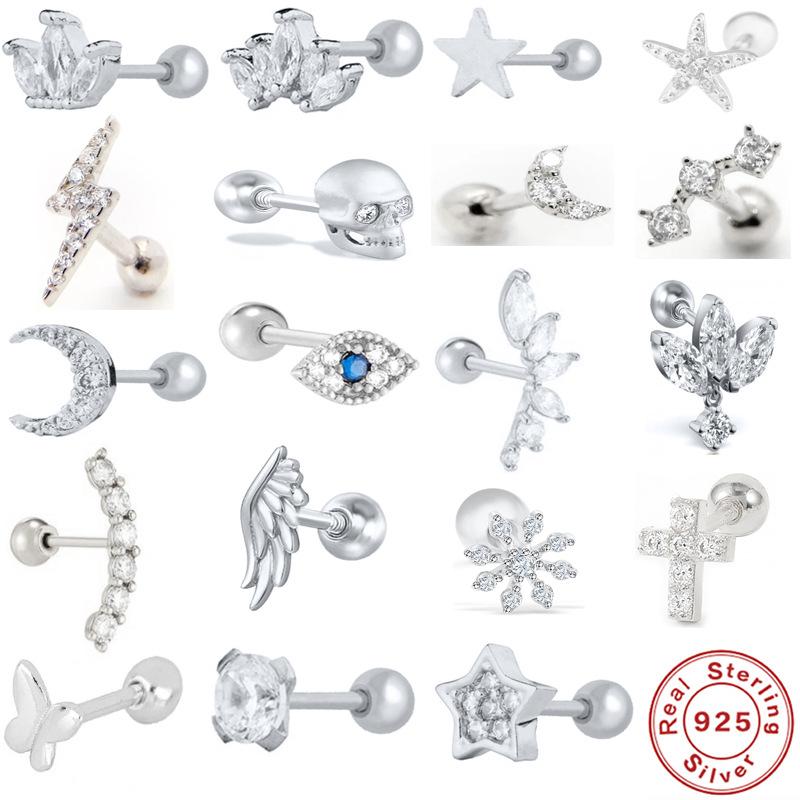 Fashion Style Sterling Silver S925 Stars Moon Devil S Eye Piercing Earrings Ear Bone Earrings
Fashion Style Sterling Silver S925 Stars Moon Devil S Eye Piercing Earrings Ear Bone Earrings
