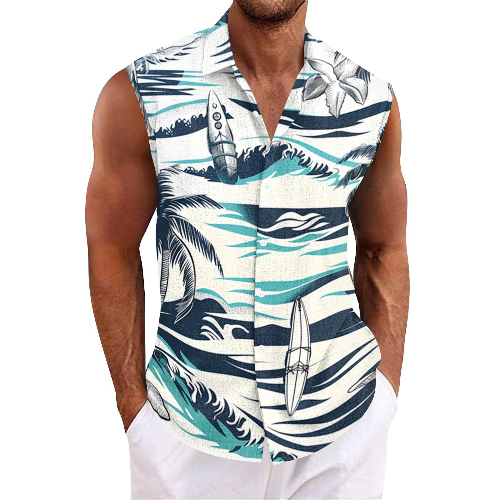Mens Casual Shirts Sleeveless Printed Button Down Mens Summer Shirts Comfortable Fit Summer Shirts for Men UK Beach Style Shirt Mens Casual XL білий
Mens Casual Shirts Sleeveless Printed Button Down Mens Summer Shirts Comfortable Fit Summer Shirts for Men UK Beach Style Shirt Mens Casual XL білий