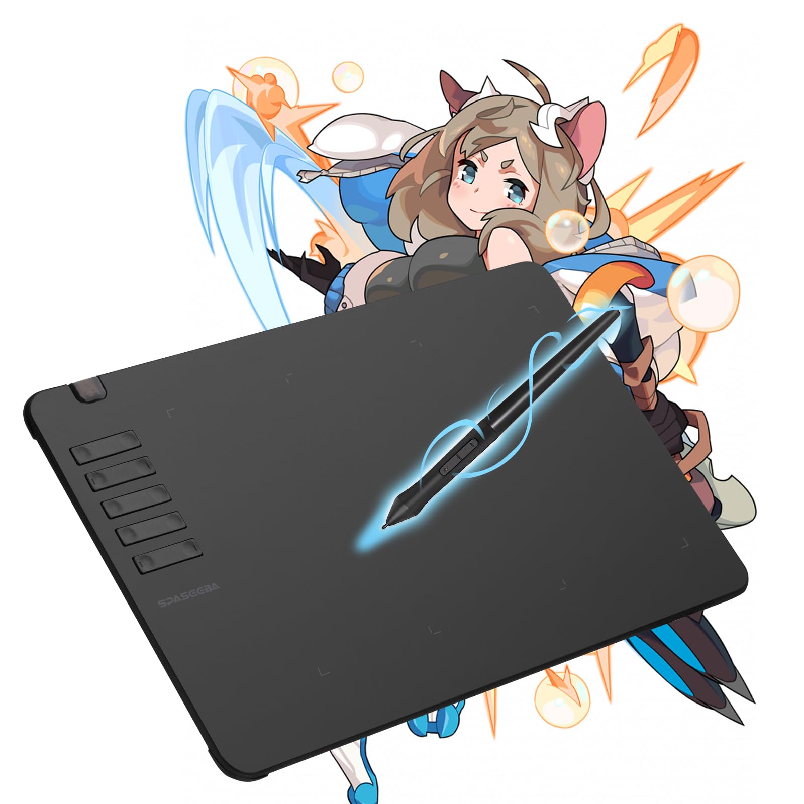 Spaseeba Pen Tablet T906 10x6 Inch Pen Tablet 8192 Pressure Levels 10 Shortcut Keys No Charging Required Pen Portable Clip Studio Paint Online Classes чорний
Spaseeba Pen Tablet T906 10x6 Inch Pen Tablet 8192 Pressure Levels 10 Shortcut Keys No Charging Required Pen Portable Clip Studio Paint Online Classes чорний