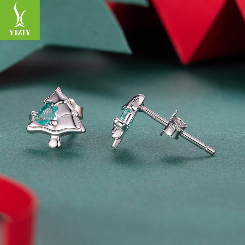 Yinziyun Original s925 Sterling Silver Christmas Tree Stud Earrings, European & American Winter Holiday Jewelry 925 Silver
Yinziyun Original s925 Sterling Silver Christmas Tree Stud Earrings, European & American Winter Holiday Jewelry 925 Silver