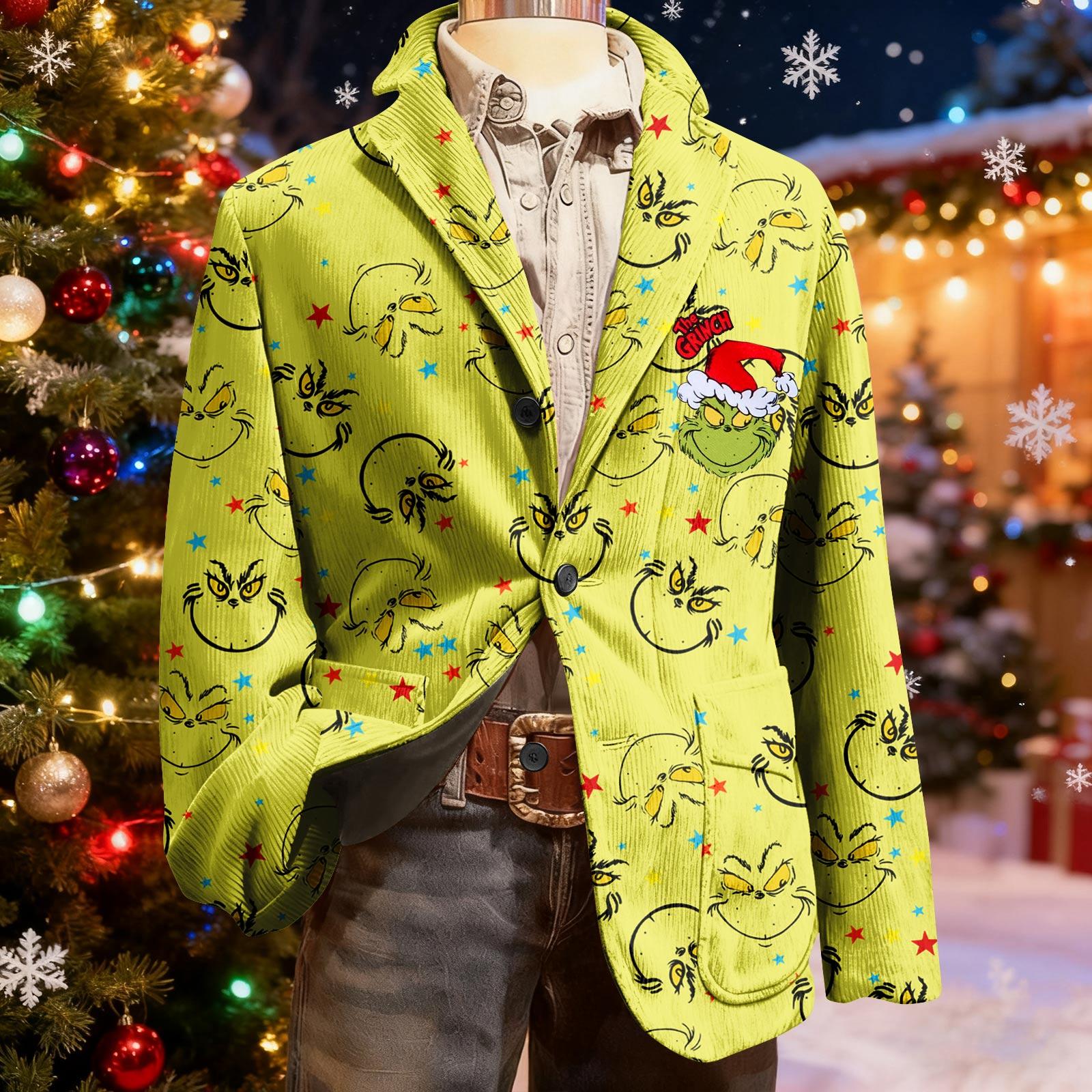 Чоловічий потворний різдвяний вельветовий теплий піджак-кардиган з кишенями, чоловічий повсякденний костюм S жовтий
Чоловічий потворний різдвяний вельветовий теплий піджак-кардиган з кишенями, чоловічий повсякденний костюм S жовтий