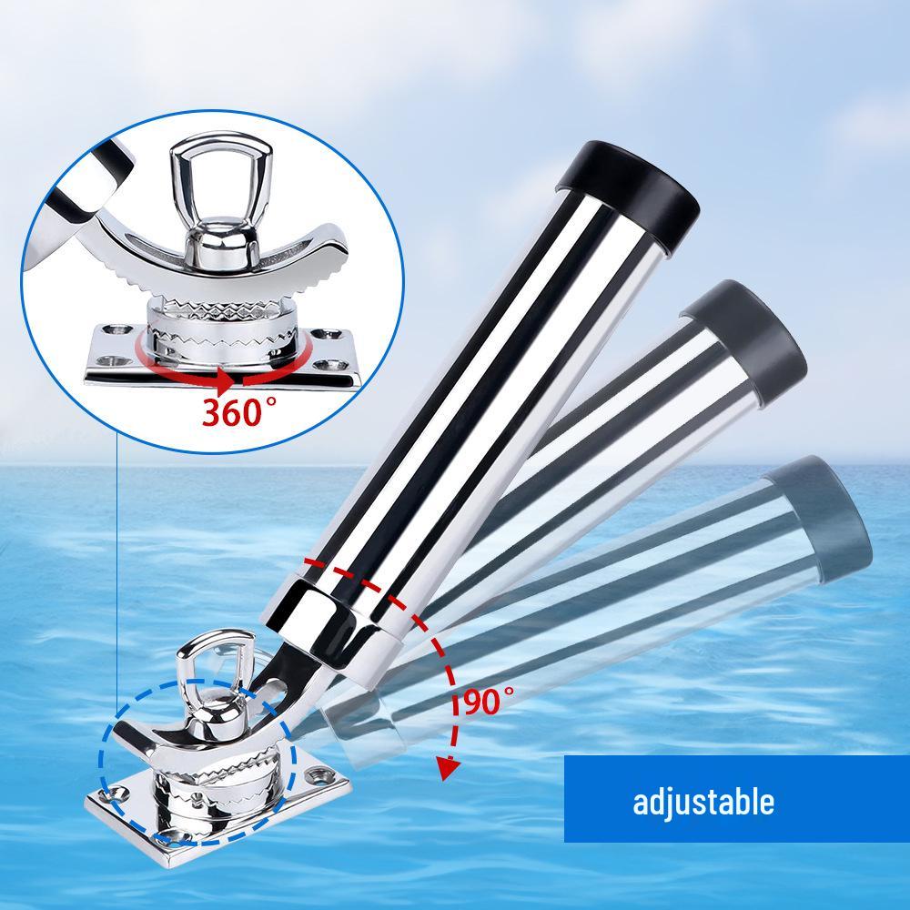 Adjustable 360° Rotating Stainless Steel Fishing Rod Holder for Boats and Yachts
Adjustable 360° Rotating Stainless Steel Fishing Rod Holder for Boats and Yachts