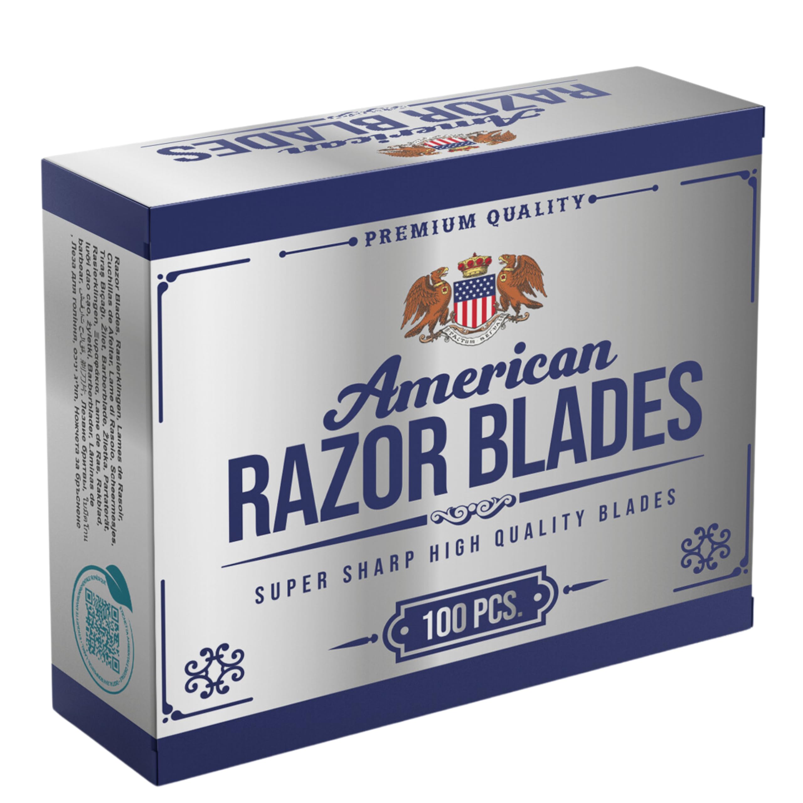 Американские бритвенные лезвия от The Shave Factory Super Sharp Double Edge Razor Японская сталь - Лезвия, (100)
Американские бритвенные лезвия от The Shave Factory Super Sharp Double Edge Razor Японская сталь - Лезвия, (100)