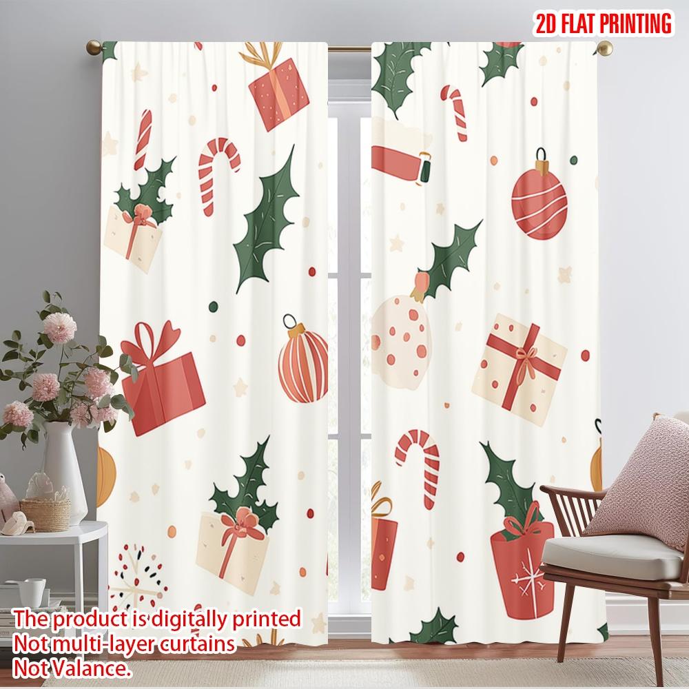 2pcs,2D plane printing Window Curtain Christmas Baubles Holly Candy Canes Durable Polyester (without rod) Home Decor Use for 52.50×116.00 CM 2pcs
2pcs,2D plane printing Window Curtain Christmas Baubles Holly Candy Canes Durable Polyester (without rod) Home Decor Use for 52.50×116.00 CM 2pcs