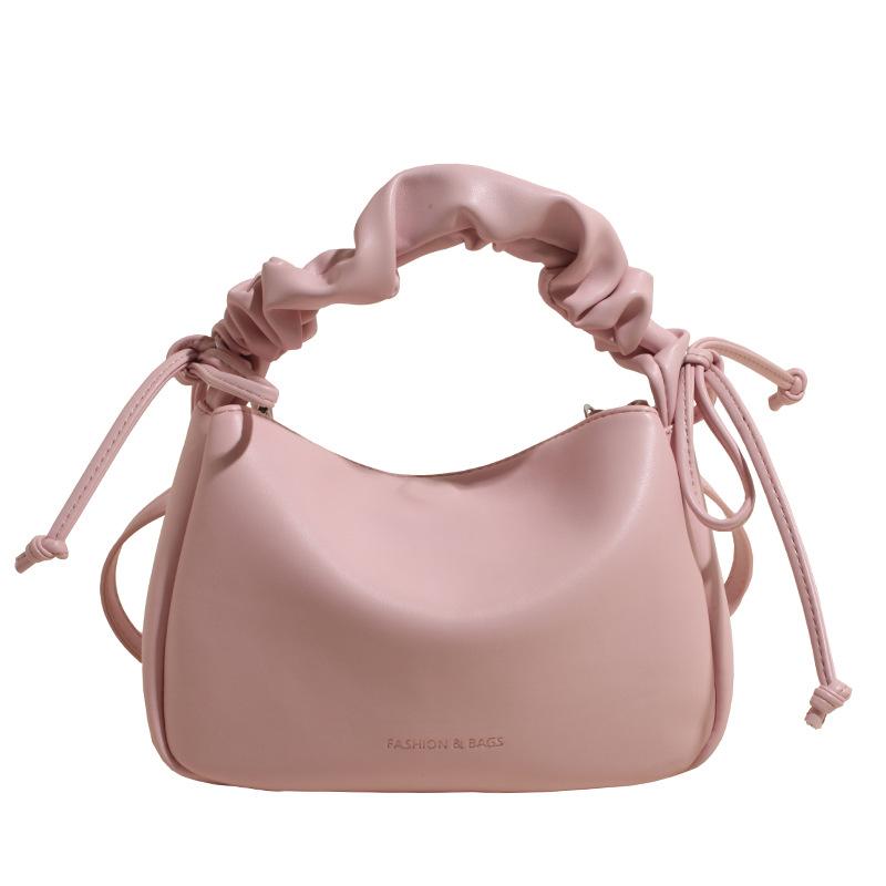 New popular casual simple pleated portable pillow bag female sweet solid color versatile commuter temperament messenger bag рожевий
New popular casual simple pleated portable pillow bag female sweet solid color versatile commuter temperament messenger bag рожевий