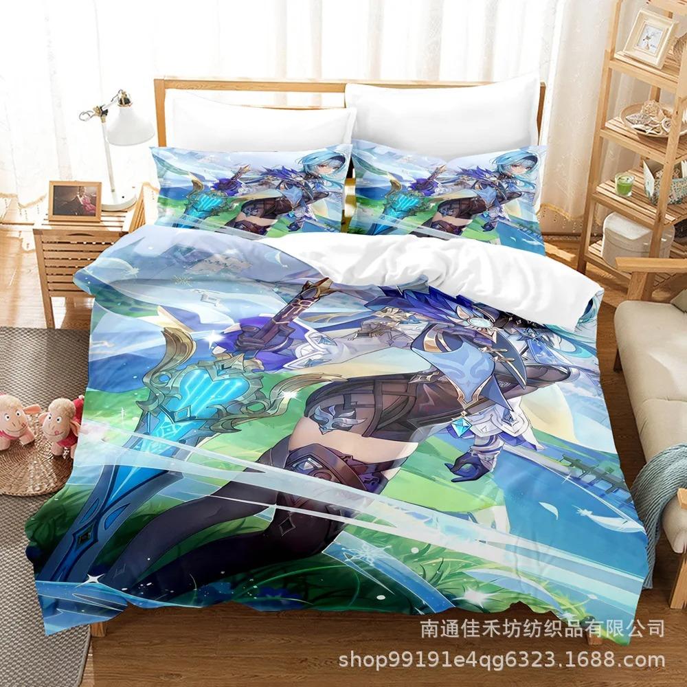 Комплект постельного белья Genshin Impact, фиолетовый, мягкий, из микрофибры Keqing, с наволочкой, размер Queen King, односпальный, комплект пододеяльников Ganyu EU Single 135x200cm
Комплект постельного белья Genshin Impact, фиолетовый, мягкий, из микрофибры Keqing, с наволочкой, размер Queen King, односпальный, комплект пододеяльников Ganyu EU Single 135x200cm