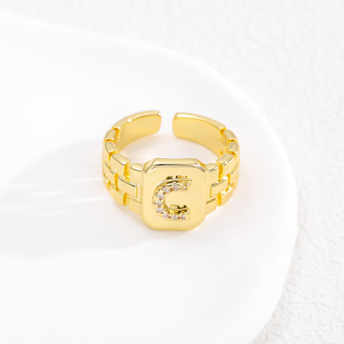 New Fashionable Copper Zircon Geometric Watch Strap Letter Ring - High-End Open Ring Jewelry 18K Gold Plated Copper розовый
New Fashionable Copper Zircon Geometric Watch Strap Letter Ring - High-End Open Ring Jewelry 18K Gold Plated Copper розовый