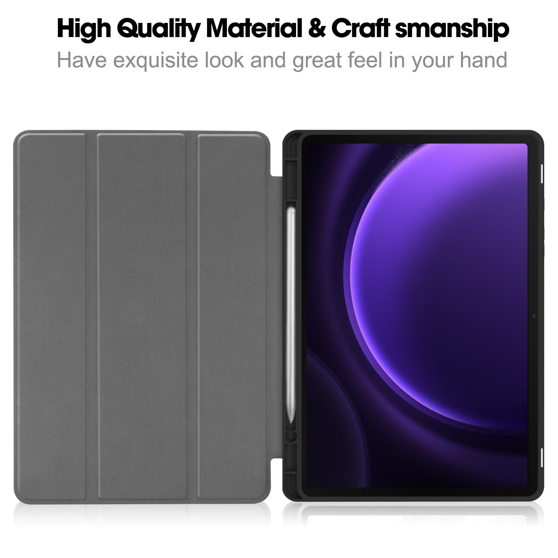 For Samsung Galaxy Tab S10 FE/S9 FE/Tab S9 Smart Case PU Leather+TPU Trifold Stand Tablet Cover with Pencil Holder Grey
For Samsung Galaxy Tab S10 FE/S9 FE/Tab S9 Smart Case PU Leather+TPU Trifold Stand Tablet Cover with Pencil Holder Grey