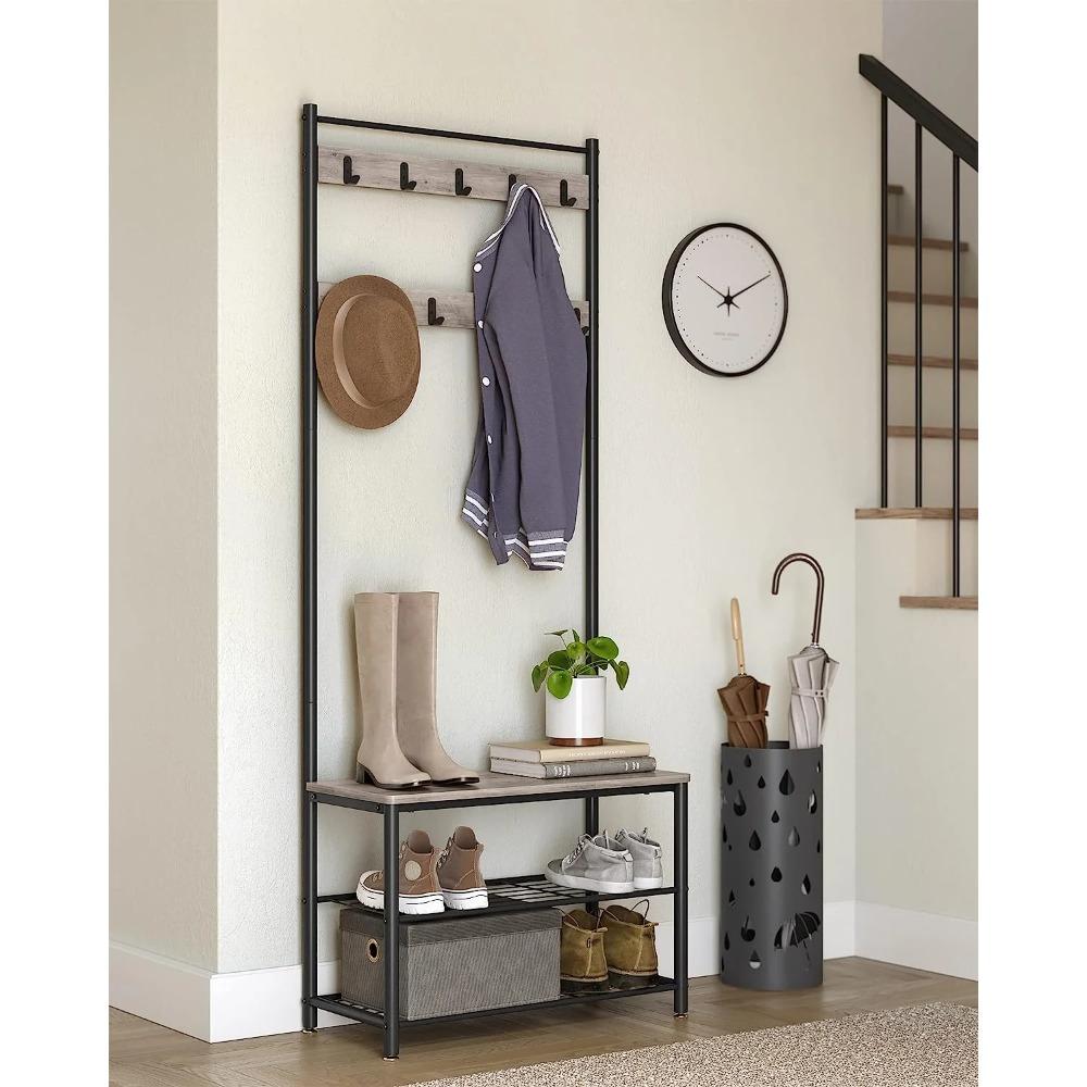 Coat Rack Hall Tree with Shoe Storage Bench Entryway Bench with Shoe Storage for Entryway Greige and Black United States
Coat Rack Hall Tree with Shoe Storage Bench Entryway Bench with Shoe Storage for Entryway Greige and Black United States
