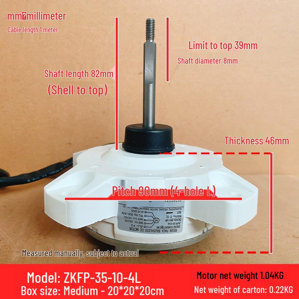 ZKFP-35-10-4L 35W DC Motor for Midea Aux Air Conditioner Outdoor Unit (10P Pole, Forward Rotation)
ZKFP-35-10-4L 35W DC Motor for Midea Aux Air Conditioner Outdoor Unit (10P Pole, Forward Rotation)