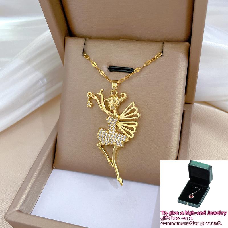 Ballet girl light luxury temperament gorgeous full diamond necklace female Internet celebrity versatile collarbone chain chain
Ballet girl light luxury temperament gorgeous full diamond necklace female Internet celebrity versatile collarbone chain chain