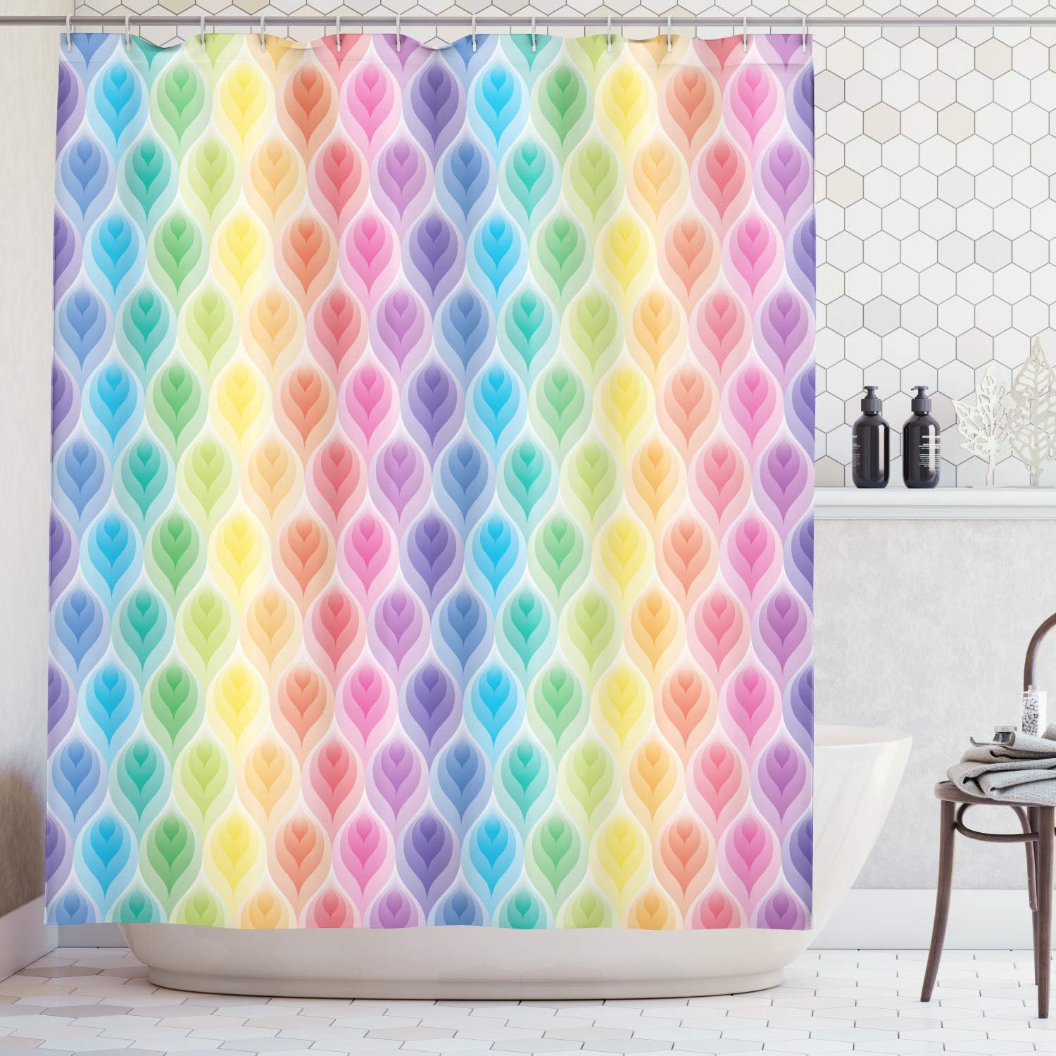 Rainbow Leaf Shower Curtain Colorful Pattern Bathroom Decor Vibrant Design Abstract Art Modern Style Bath Accessory Home Decor W60H190(CM)-1 Pcs
Rainbow Leaf Shower Curtain Colorful Pattern Bathroom Decor Vibrant Design Abstract Art Modern Style Bath Accessory Home Decor W60H190(CM)-1 Pcs
