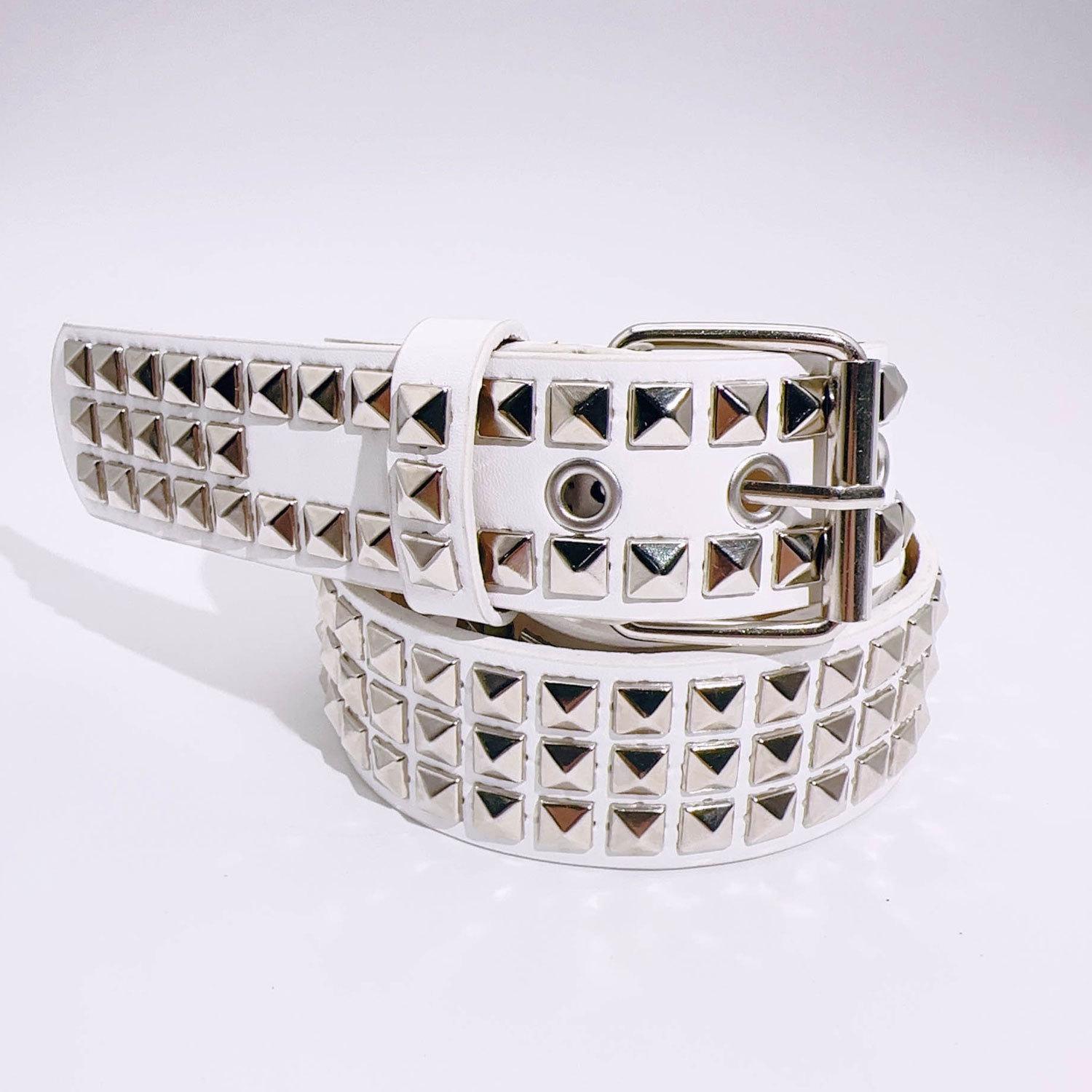 Four-bead Studded Belt, Metal Leather Belt One Size білий
Four-bead Studded Belt, Metal Leather Belt One Size білий