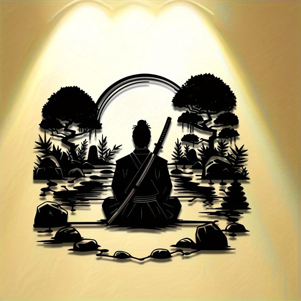 Samurai Zen Meditation Wall Art Black Silhouette Lake Pine Japanese Decor Housewarming Gift
Samurai Zen Meditation Wall Art Black Silhouette Lake Pine Japanese Decor Housewarming Gift