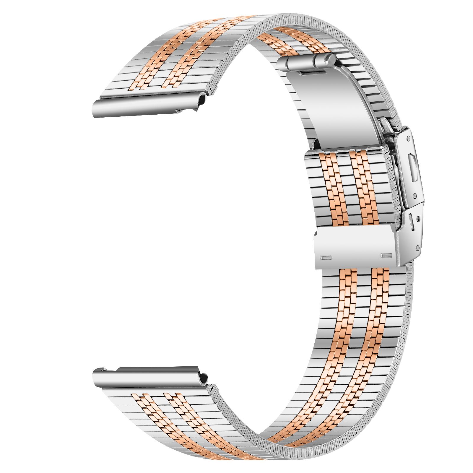 For Huawei Watch GT 42mm/46mm Stainless Steel Watch Band Stylish 22mm Replacement Wrist Strap Silver+Rose Gold
For Huawei Watch GT 42mm/46mm Stainless Steel Watch Band Stylish 22mm Replacement Wrist Strap Silver+Rose Gold