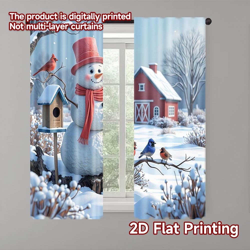 Set Of 2 Flat Printing Merry Christmas Scene Curtains Polyester Without Electricity Family Curtain Made Machine Washable W100*H70(CM)-Hooks&1PCS
Set Of 2 Flat Printing Merry Christmas Scene Curtains Polyester Without Electricity Family Curtain Made Machine Washable W100*H70(CM)-Hooks&1PCS