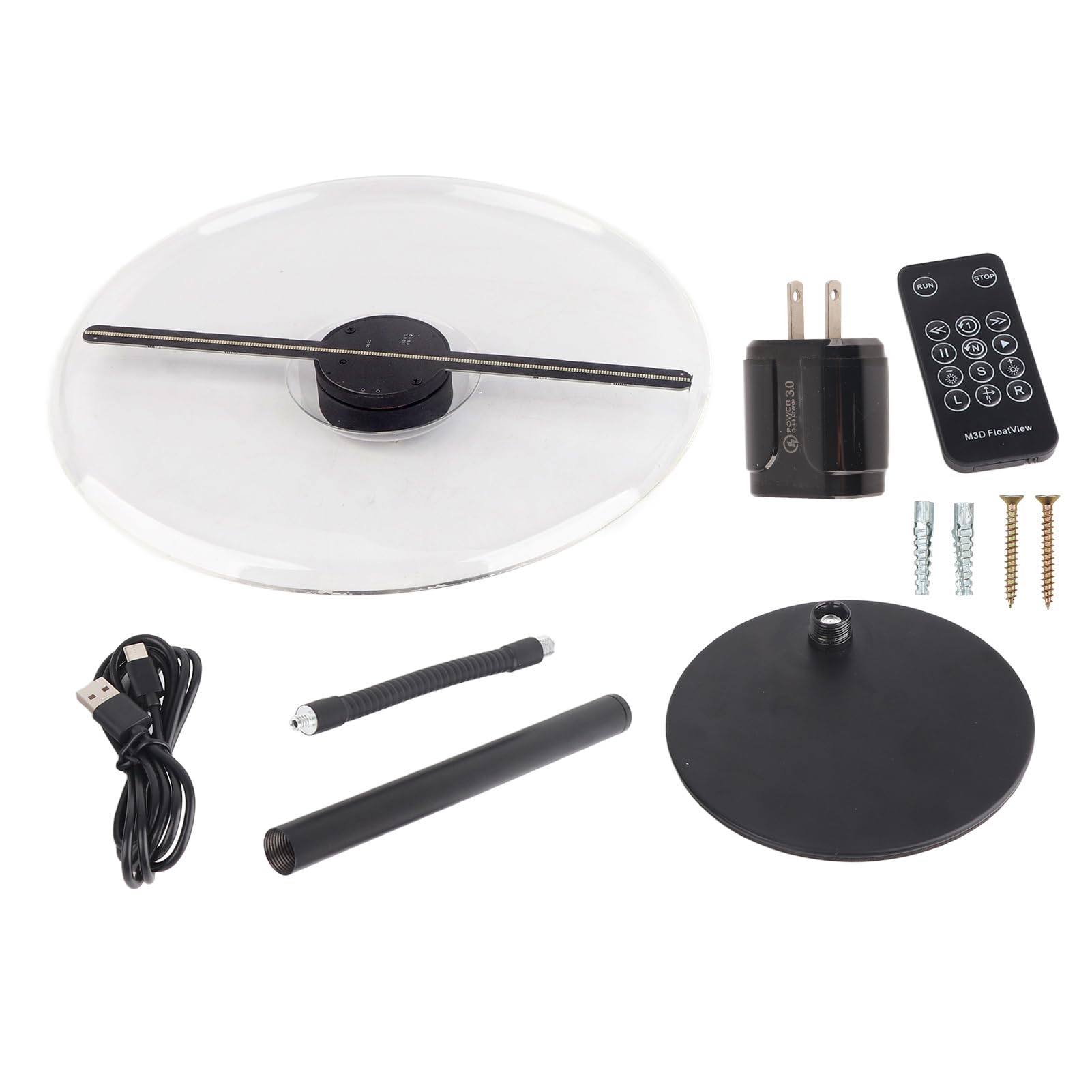 27cm 3D Naked Eye Hologram Fan Holographic LED Fan Advertising Display Projector 100 240V Continuous Heat Dissipation Aluminum Display with Cover for
27cm 3D Naked Eye Hologram Fan Holographic LED Fan Advertising Display Projector 100 240V Continuous Heat Dissipation Aluminum Display with Cover for