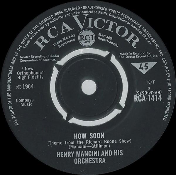 7-дюймовая пластинка HENRY MANCINI HIS ORCHESTRA How Soon RCA1414 RCA Victor 1964 Великобритания Джаз Б/у
7-дюймовая пластинка HENRY MANCINI HIS ORCHESTRA How Soon RCA1414 RCA Victor 1964 Великобритания Джаз Б/у