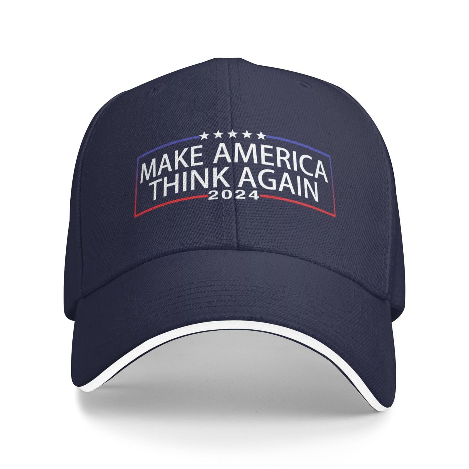 Make America Think Again Adjustable Baseball Cap Unisex Sandwich Dad Hat Golf Hat One Size темно-синього кольору
Make America Think Again Adjustable Baseball Cap Unisex Sandwich Dad Hat Golf Hat One Size темно-синього кольору
