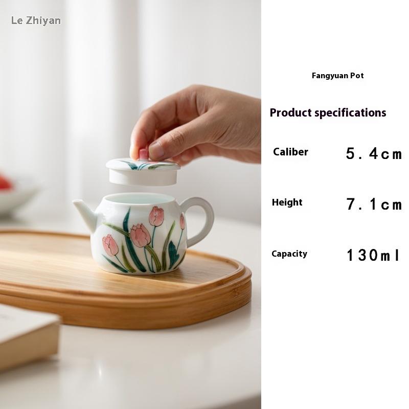 Hand-painted Tulip Beam Pot Household Ceramic Bubble Teapot Single Pot Kung Fu Ball Hole Anti-scalding Teapot Tea Infuser
Hand-painted Tulip Beam Pot Household Ceramic Bubble Teapot Single Pot Kung Fu Ball Hole Anti-scalding Teapot Tea Infuser