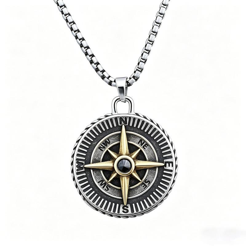 Meier Street cool stainless steel pendant - vintage pirate viking compass
Meier Street cool stainless steel pendant - vintage pirate viking compass