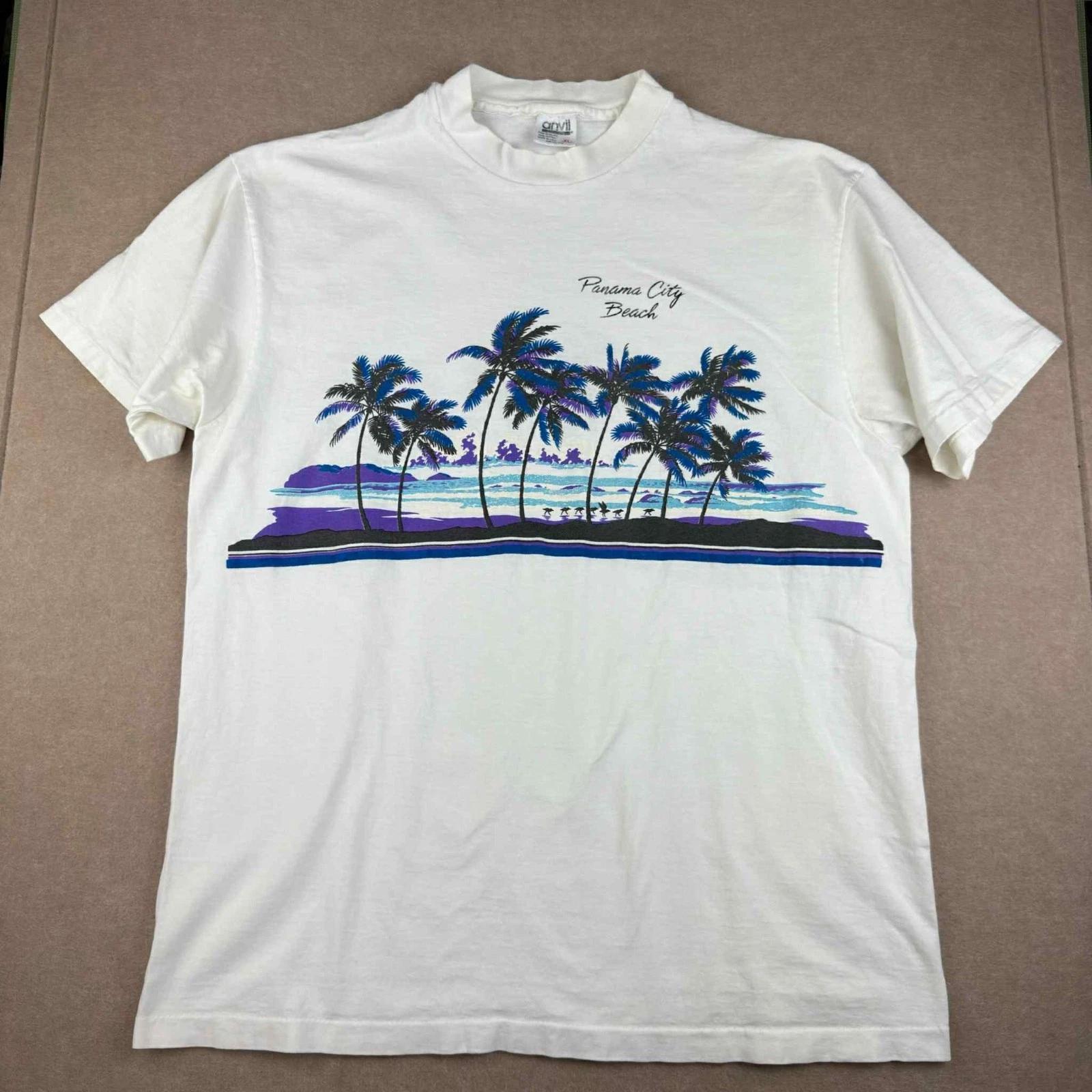 Vintage Anvil T-Shirt Men XL White Panama City Beach Graphic Tee Single Stitch L
Vintage Anvil T-Shirt Men XL White Panama City Beach Graphic Tee Single Stitch L