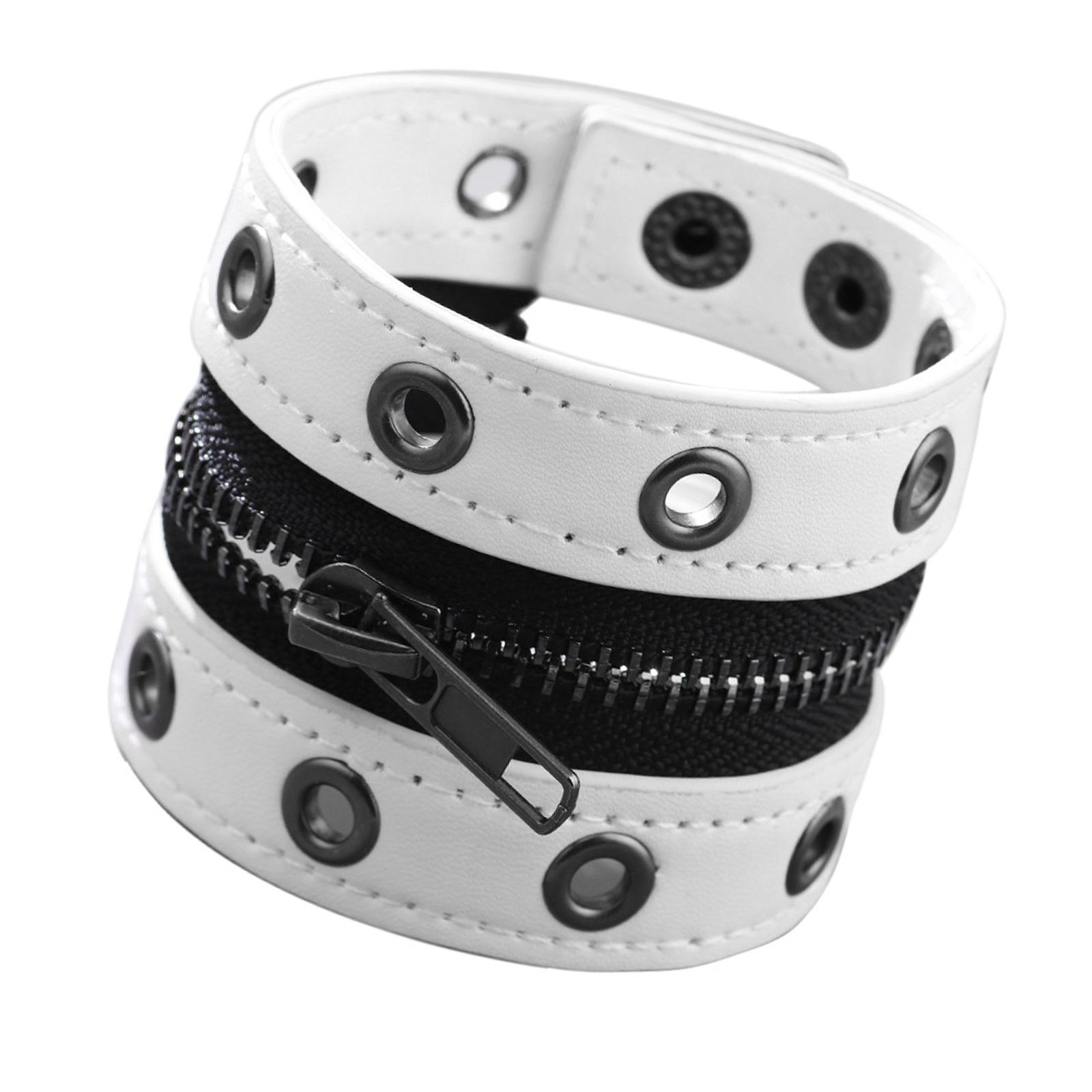 Rocker Style Punk Adjustable Bracelet Synthetic Leather Chain For Outdoor Everyday Edgy Outfits
Rocker Style Punk Adjustable Bracelet Synthetic Leather Chain For Outdoor Everyday Edgy Outfits