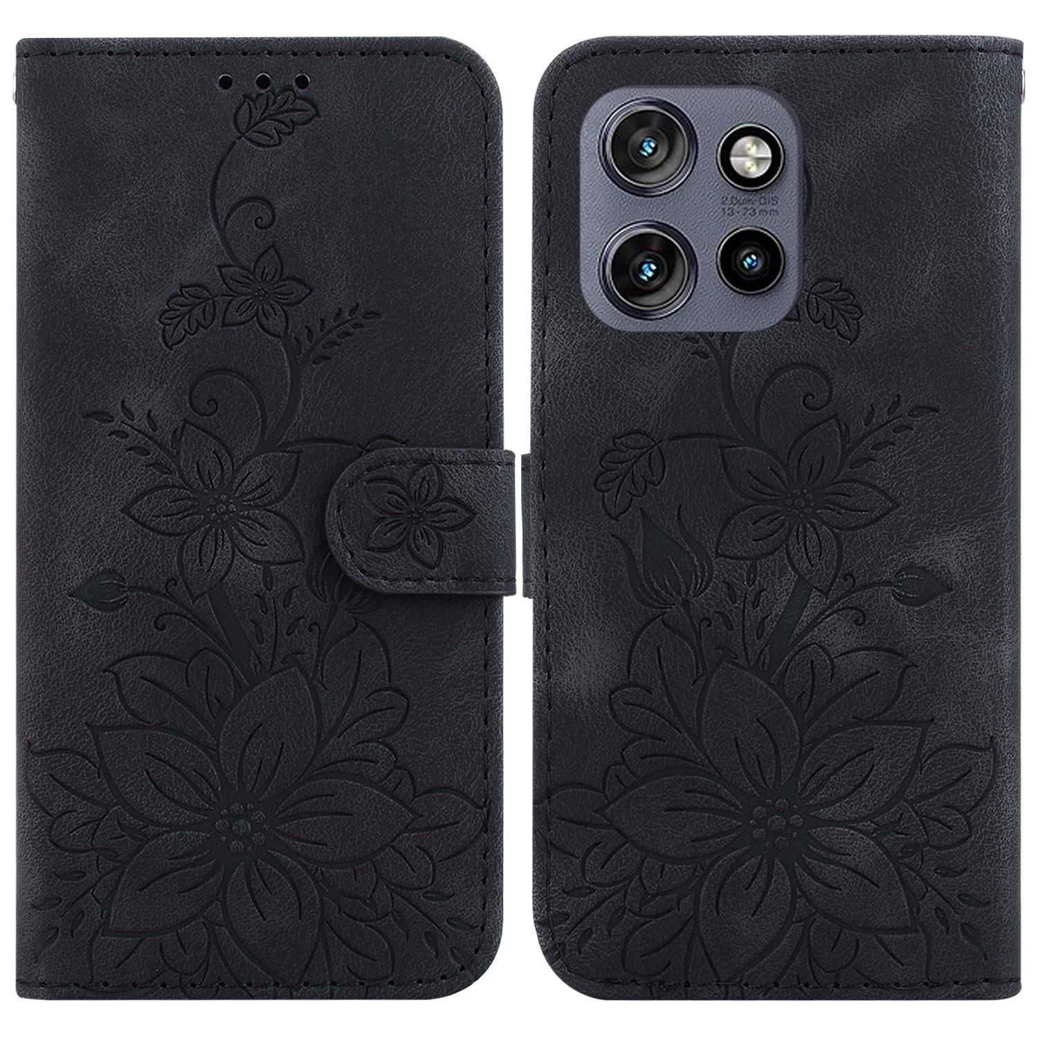 For Motorola Edge 50 Neo 5G/Moto S50 5G/Thinkphone 25 5G Case Lily Flower Imprint Leather Phone Cover with Stand Black
For Motorola Edge 50 Neo 5G/Moto S50 5G/Thinkphone 25 5G Case Lily Flower Imprint Leather Phone Cover with Stand Black