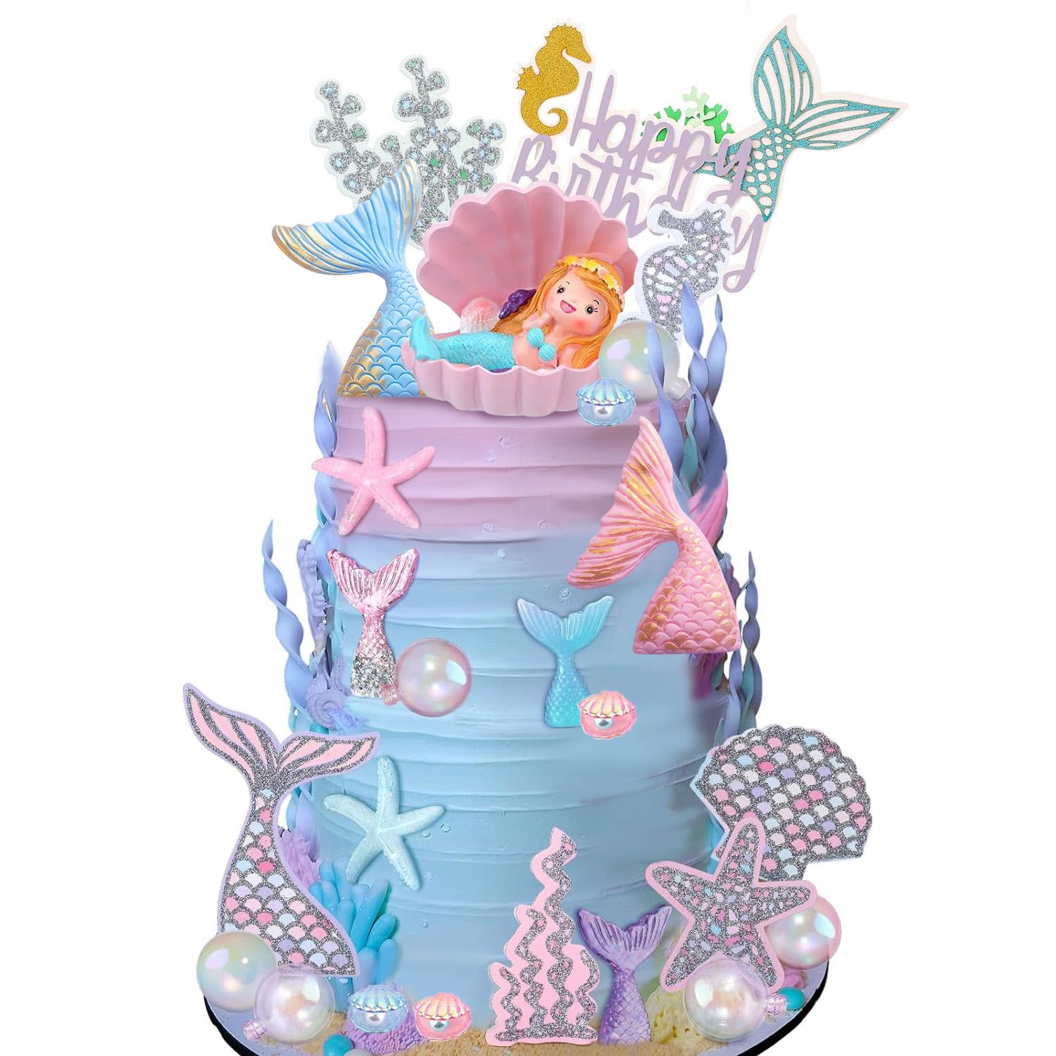 Mermaid Under The Sea Cake Toppers set with Little Resin 3D Mermaid Seaweed Bubble Starfish Shell Mermaid Tail Cupcake Picks
Mermaid Under The Sea Cake Toppers set with Little Resin 3D Mermaid Seaweed Bubble Starfish Shell Mermaid Tail Cupcake Picks