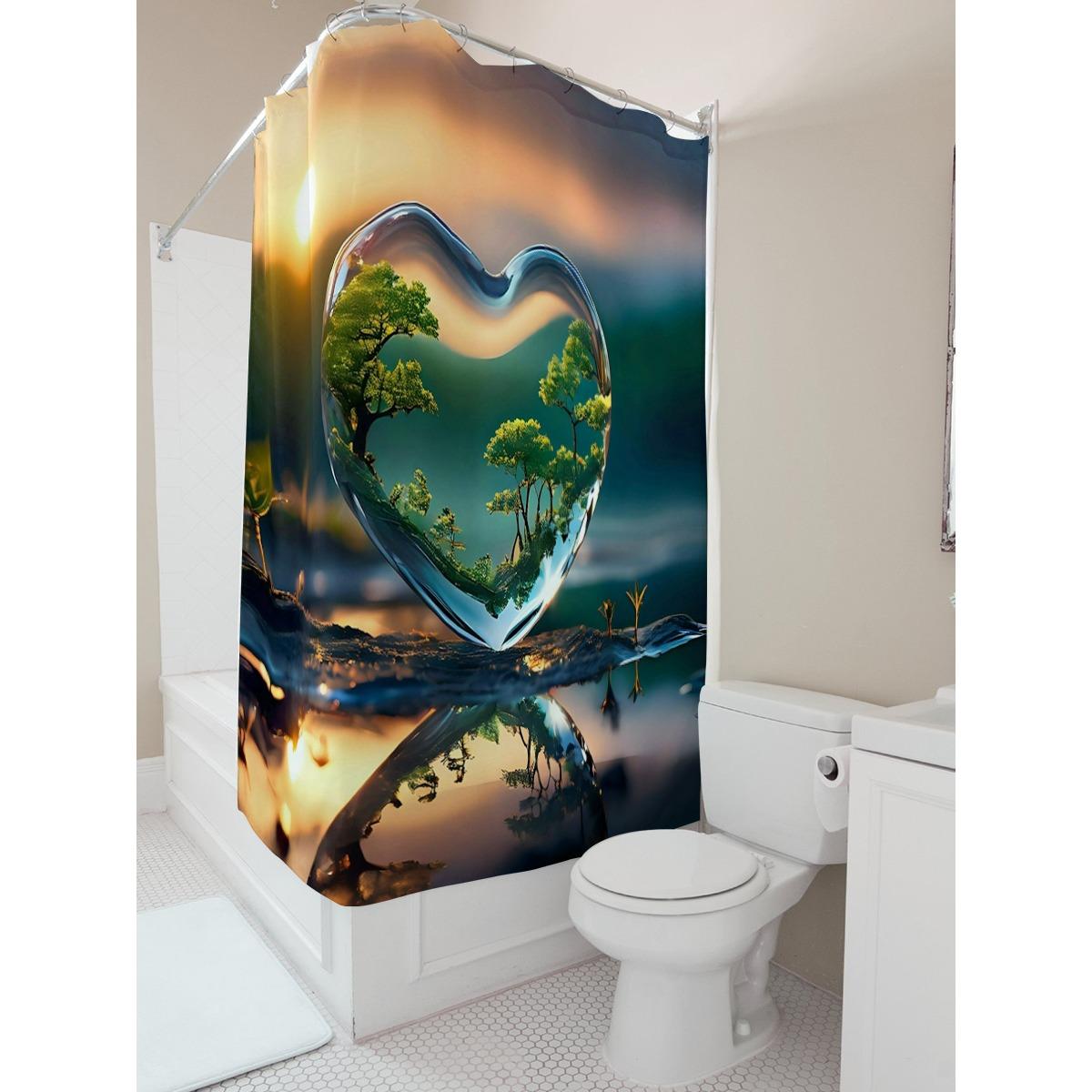 Heart-Shaped Landscape Waterproof Shower Curtain W60H190(CM)-1 Pcs
Heart-Shaped Landscape Waterproof Shower Curtain W60H190(CM)-1 Pcs