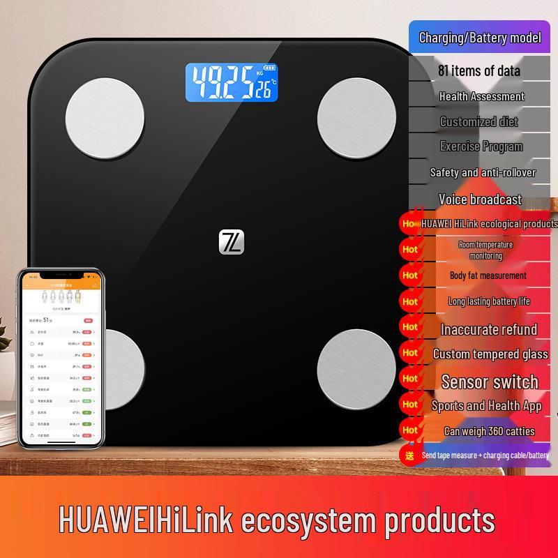 Умные бытовые весы для измерения жировой массы тела - Совместимы с HUAWEI HiLink Battery
Умные бытовые весы для измерения жировой массы тела - Совместимы с HUAWEI HiLink Battery