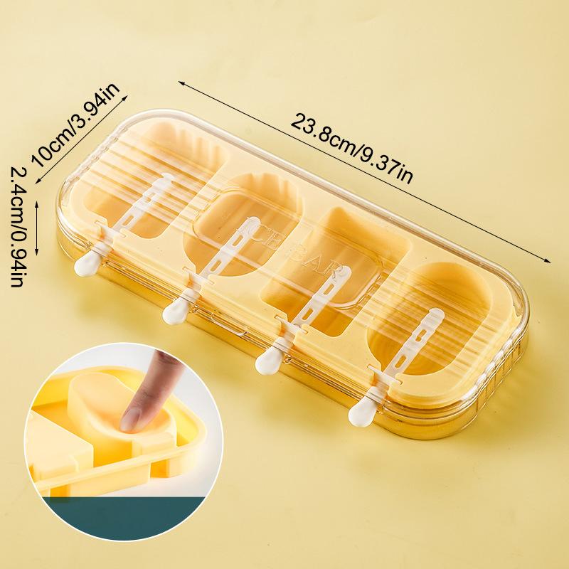 4 Cavity Silicone Popsicle Mold, Large Oval Design for Homemade Ice Cream Cakesicle, DIY Dessert Making Accessory
4 Cavity Silicone Popsicle Mold, Large Oval Design for Homemade Ice Cream Cakesicle, DIY Dessert Making Accessory